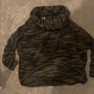 Striped high low sweater